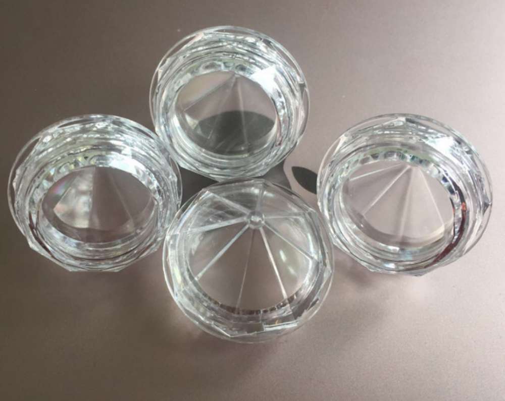 5g Plastic cosmetics cream empty jar Diamond cosmetic jar Free sample jar