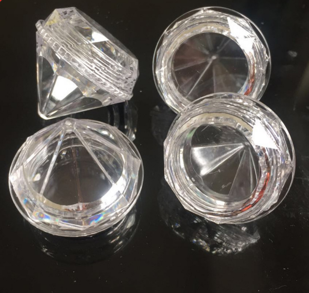 5g Plastic cosmetics cream empty jar Diamond cosmetic jar Free sample jar
