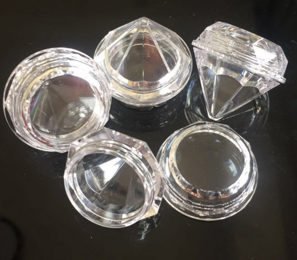 5g Plastic cosmetics cream empty jar Diamond cosmetic jar Free sample jar