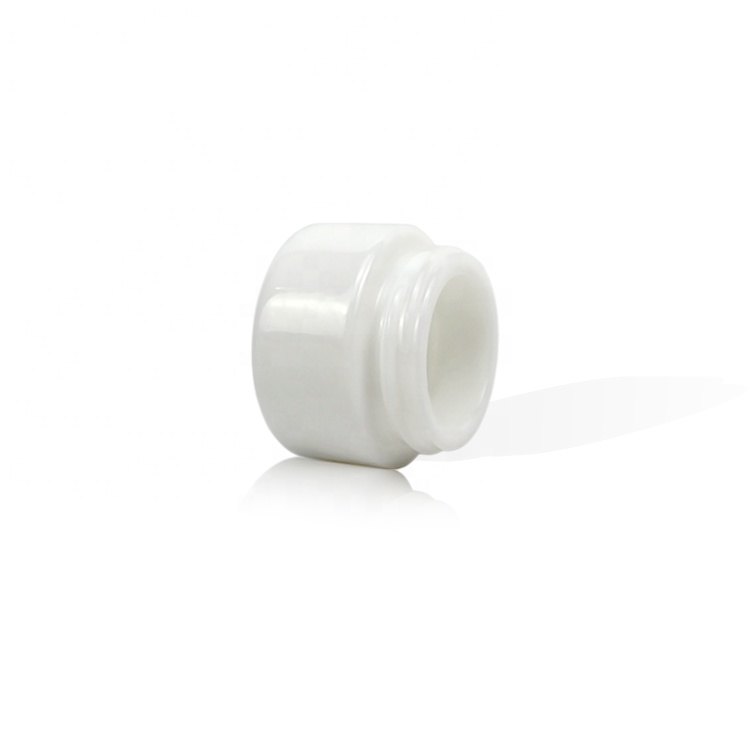 5g White porcelain glass eye cream jar with white cap