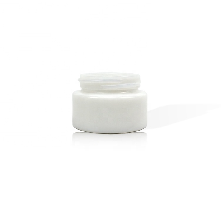 5g White porcelain glass eye cream jar with white cap
