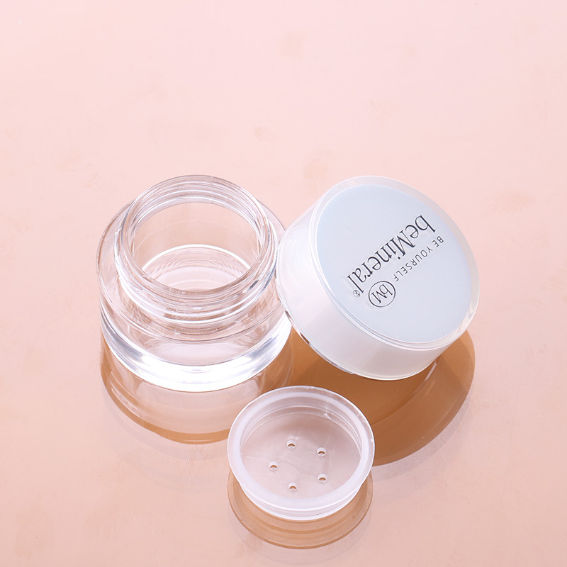 5g acrylic empty polish loose powder jar with sifter