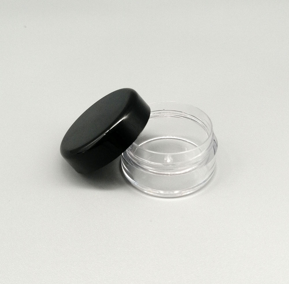 5g black cover cream round jar various color powder filling container 5G transparent small empty bottle