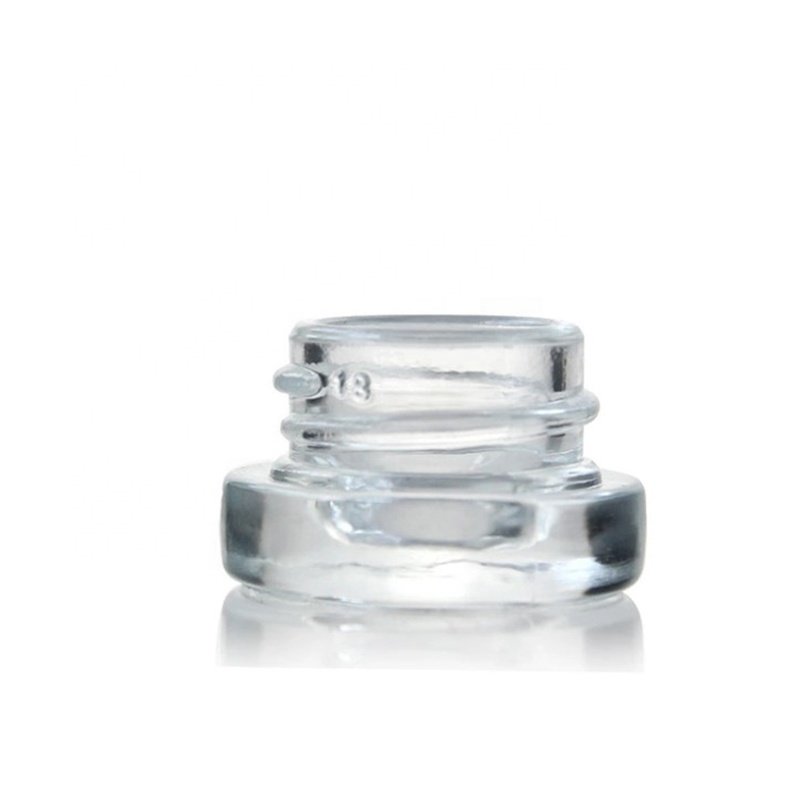 5g black lid glass jar glass storage jar clear glass cosmetic jars with childproof lid