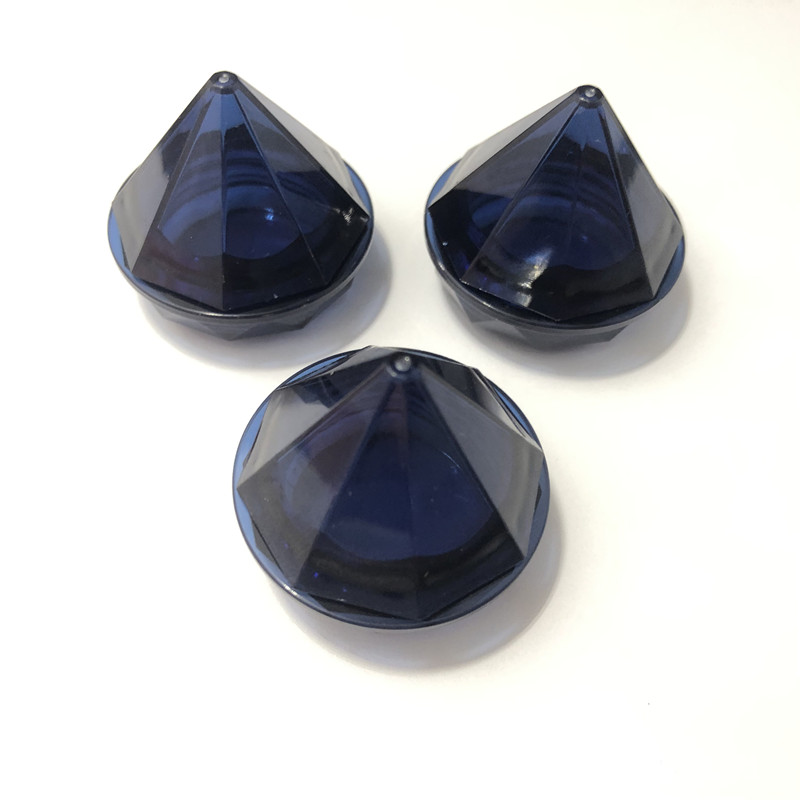 5g blue diamond shaped cream jar,eye cream container, Conical glitter powder jar