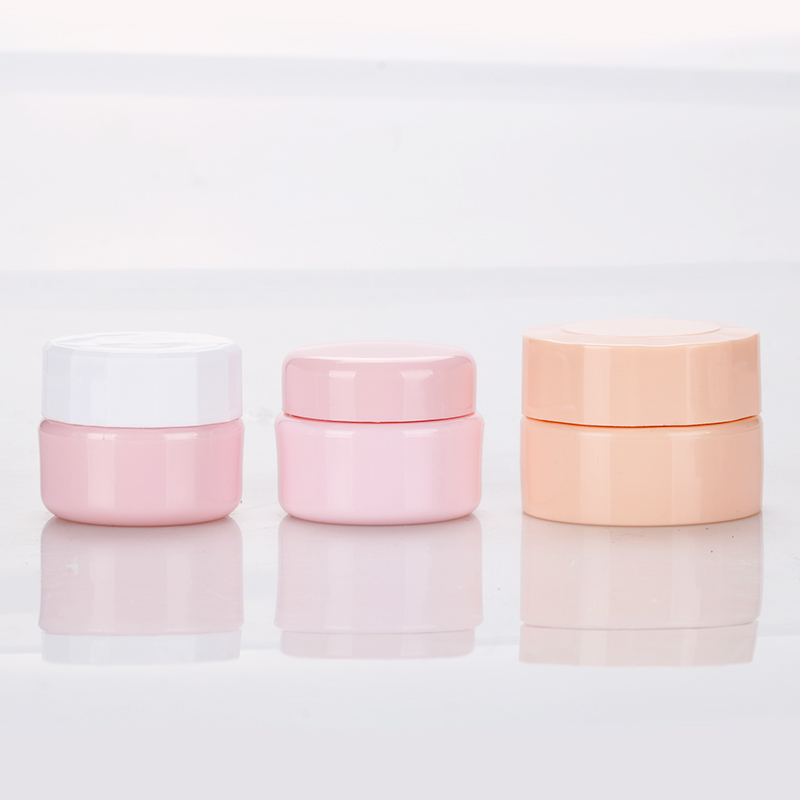 5g cheap custom plastic travel cosmetic eye cream container uv nail pink color gel polish jars