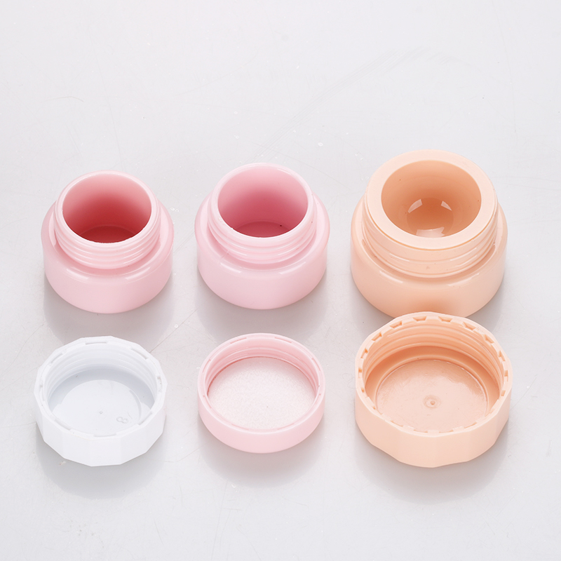 5g cheap custom plastic travel cosmetic eye cream container uv nail pink color gel polish jars