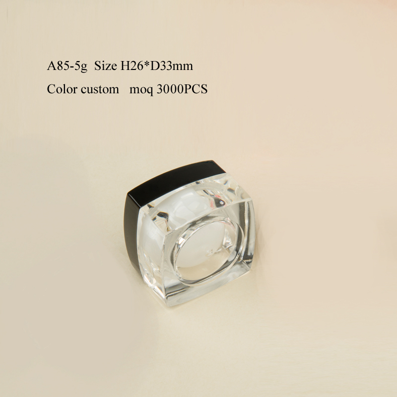 5g customizable sample jar square cream container 5ml empty acrylic cream jar 5gram # 5g 10g available