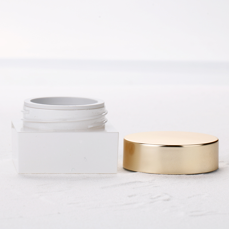 5g double wall uv paint color gel plastic jar luxury square acrylic cream cosmetic bottle
