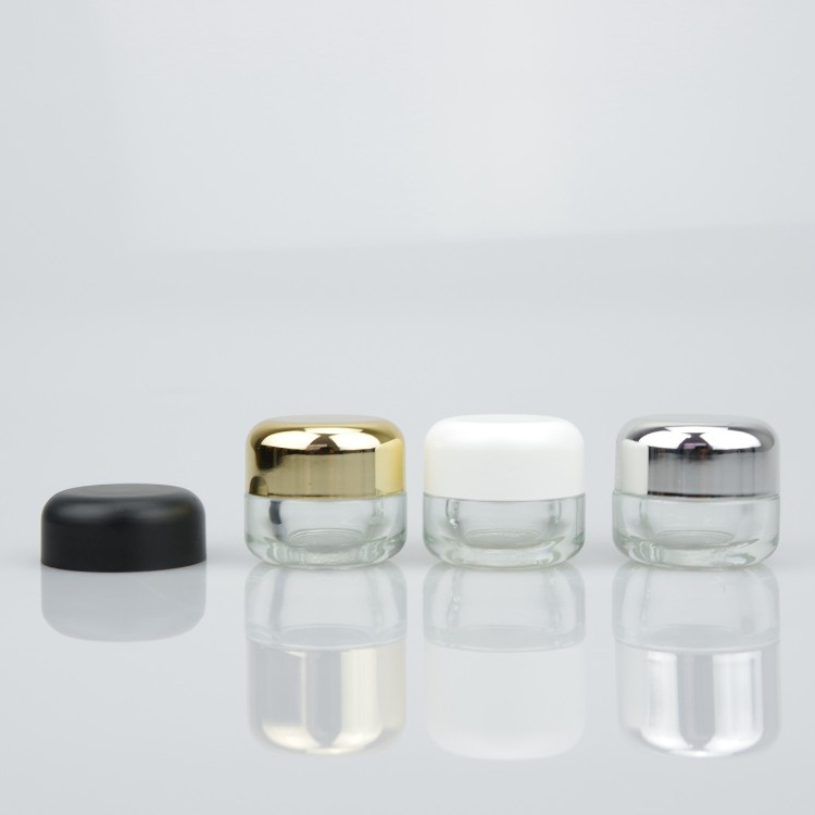 5g empty cosmetic eye cream aluminum cap small glass jar