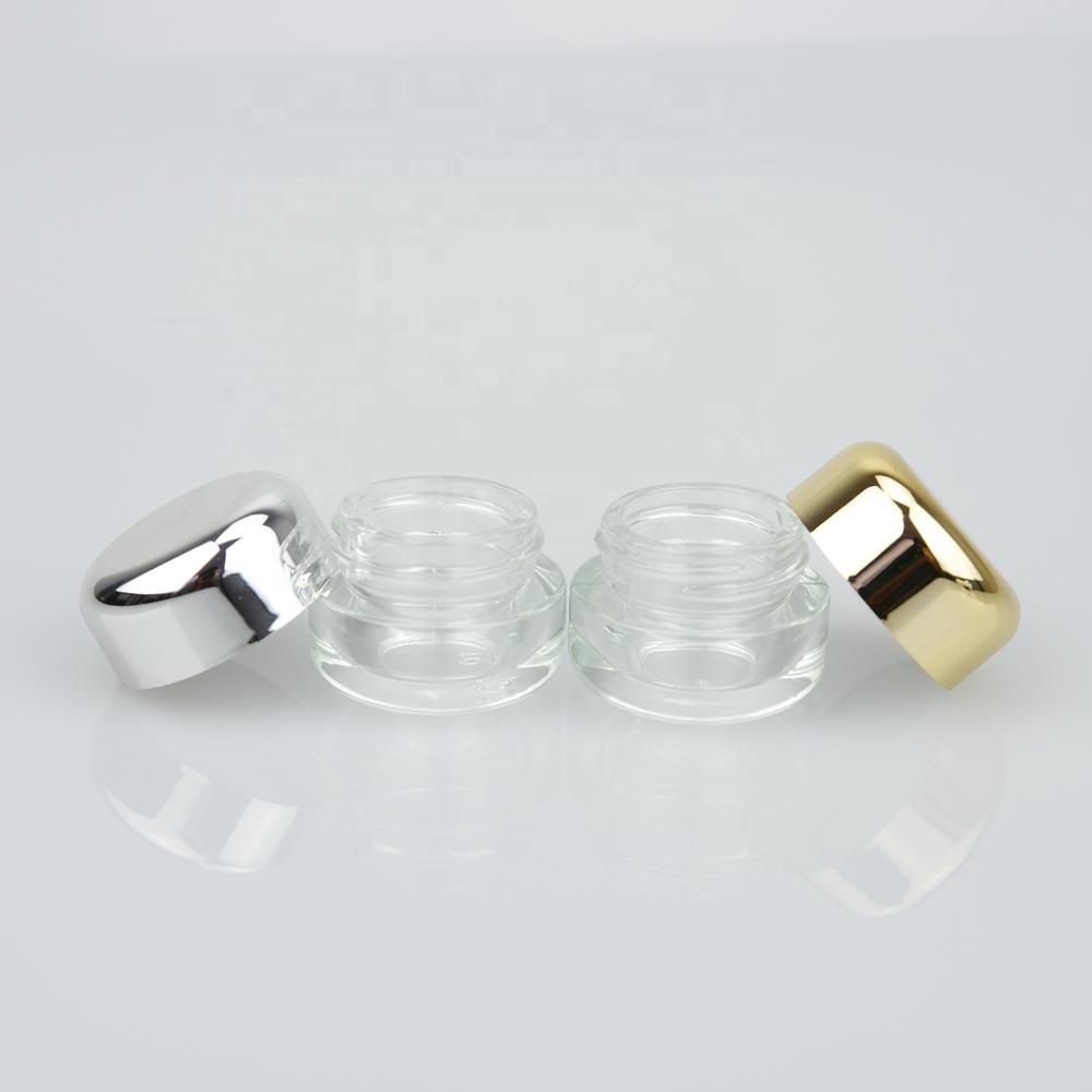 5g empty cosmetic eye cream aluminum cap small glass jar