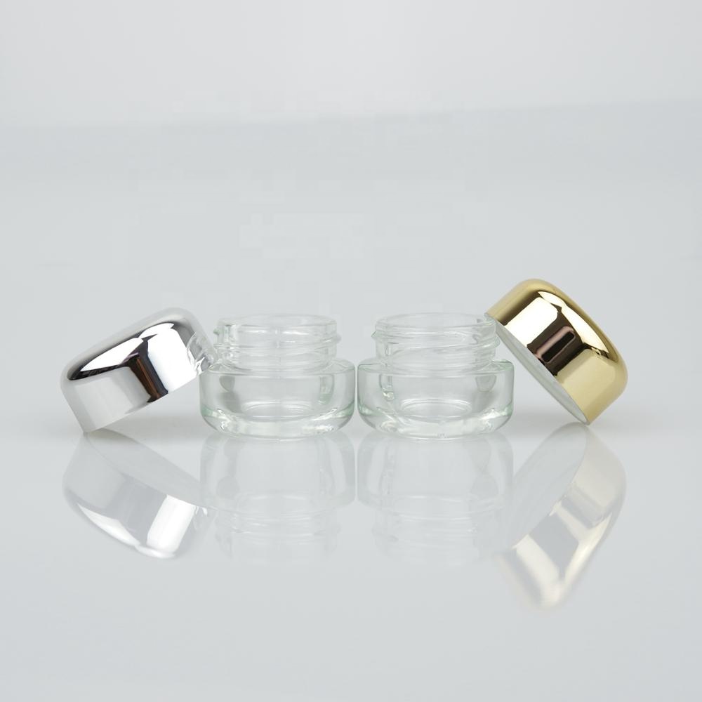 5g empty cosmetic eye cream aluminum cap small glass jar