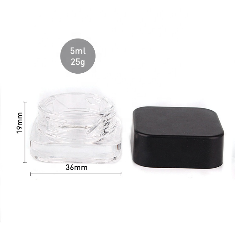 5g empty square cosmetics face cream eye cream eye shadow makeup glass sample jar