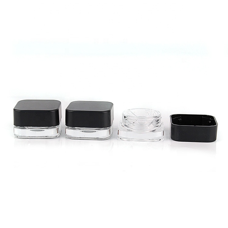 5g empty square cosmetics face cream eye cream eye shadow makeup glass sample jar