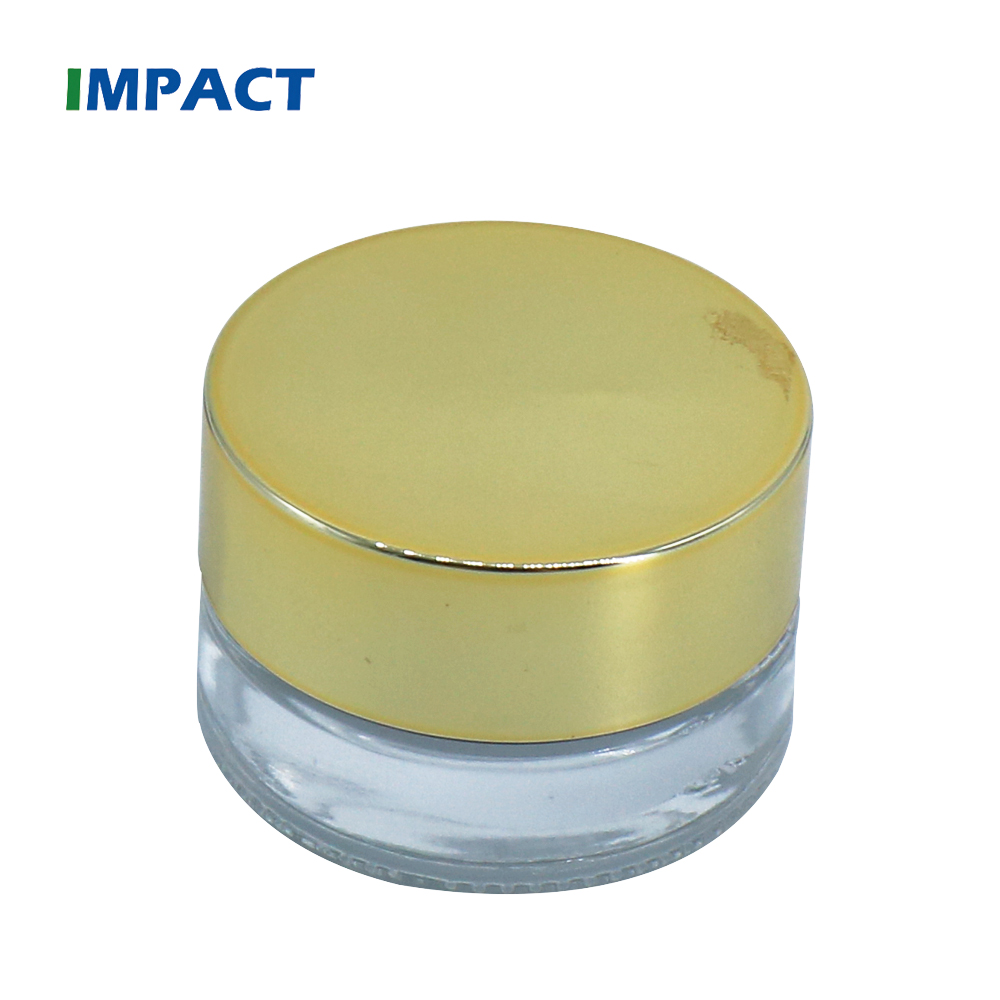 5g eye cream thick wall round glass clear jar with gold lid