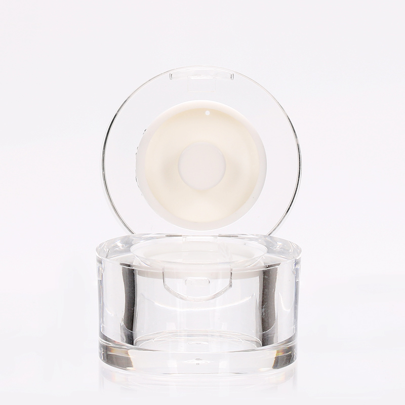 5g free acrylic nail polish container samples glitter powder container for nail art with sifter clear round plastic polish jar