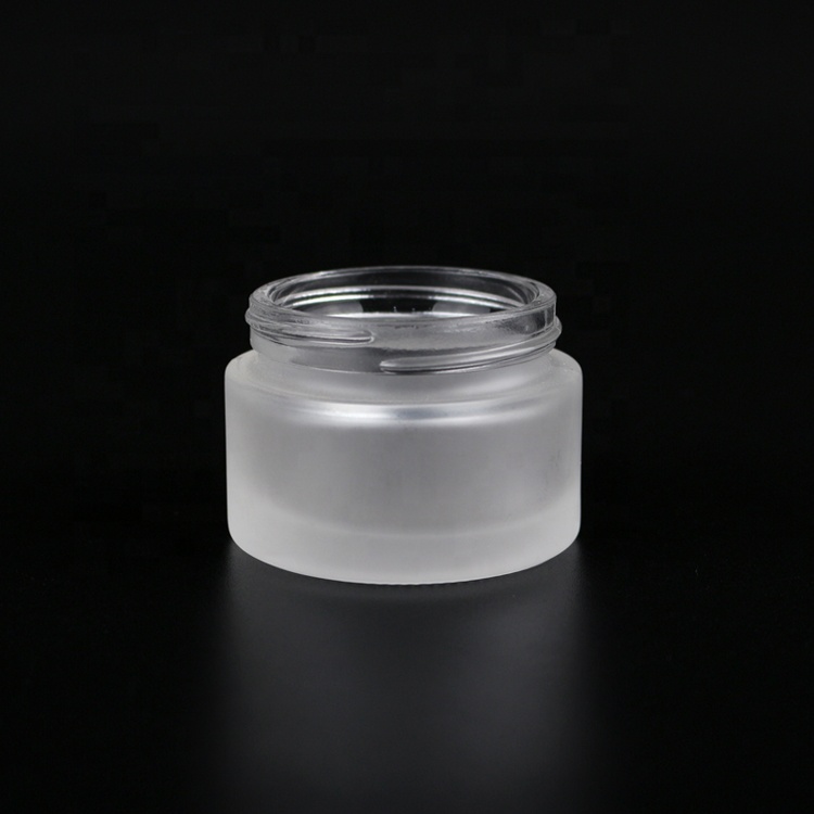 5g frosted glass cosmetic face cream jar with golden cap essential oil bottle glass bottle packaging for cosmetic