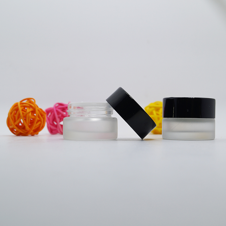 5g glass jar cosmetic frosted glass jar with metal cap