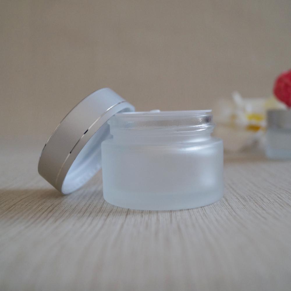 5g glass jars inner straight side cream jar with black screw cap