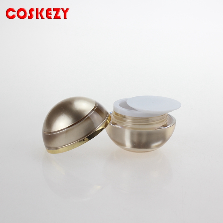 5g golden cosmetic containers acrylic cream jar, Round Acrylic Jar 5g for cosmetic packaging