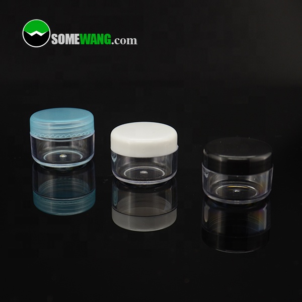 5g high clear mini PS plastic cosmetic jar for eye cream packaging, 5ml small transparent empty AS jar for cream container