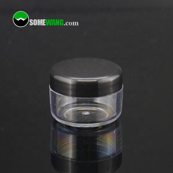 5g high clear mini PS plastic cosmetic jar for eye cream packaging, 5ml small transparent empty AS jar for cream container