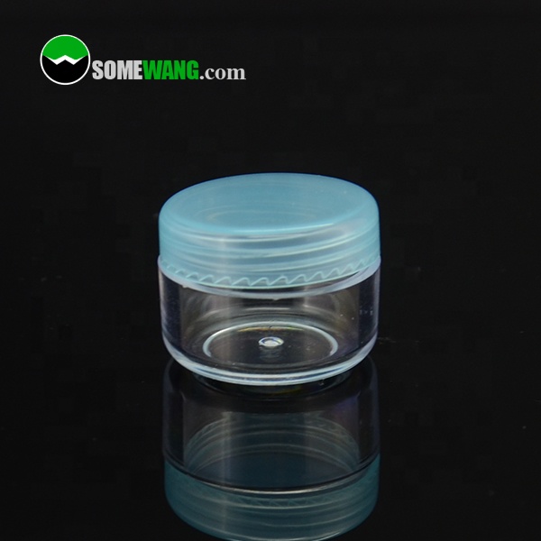 5g high clear mini PS plastic cosmetic jar for eye cream packaging, 5ml small transparent empty AS jar for cream container