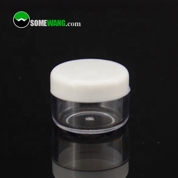 5g high clear mini PS plastic cosmetic jar for eye cream packaging, 5ml small transparent empty AS jar for cream container