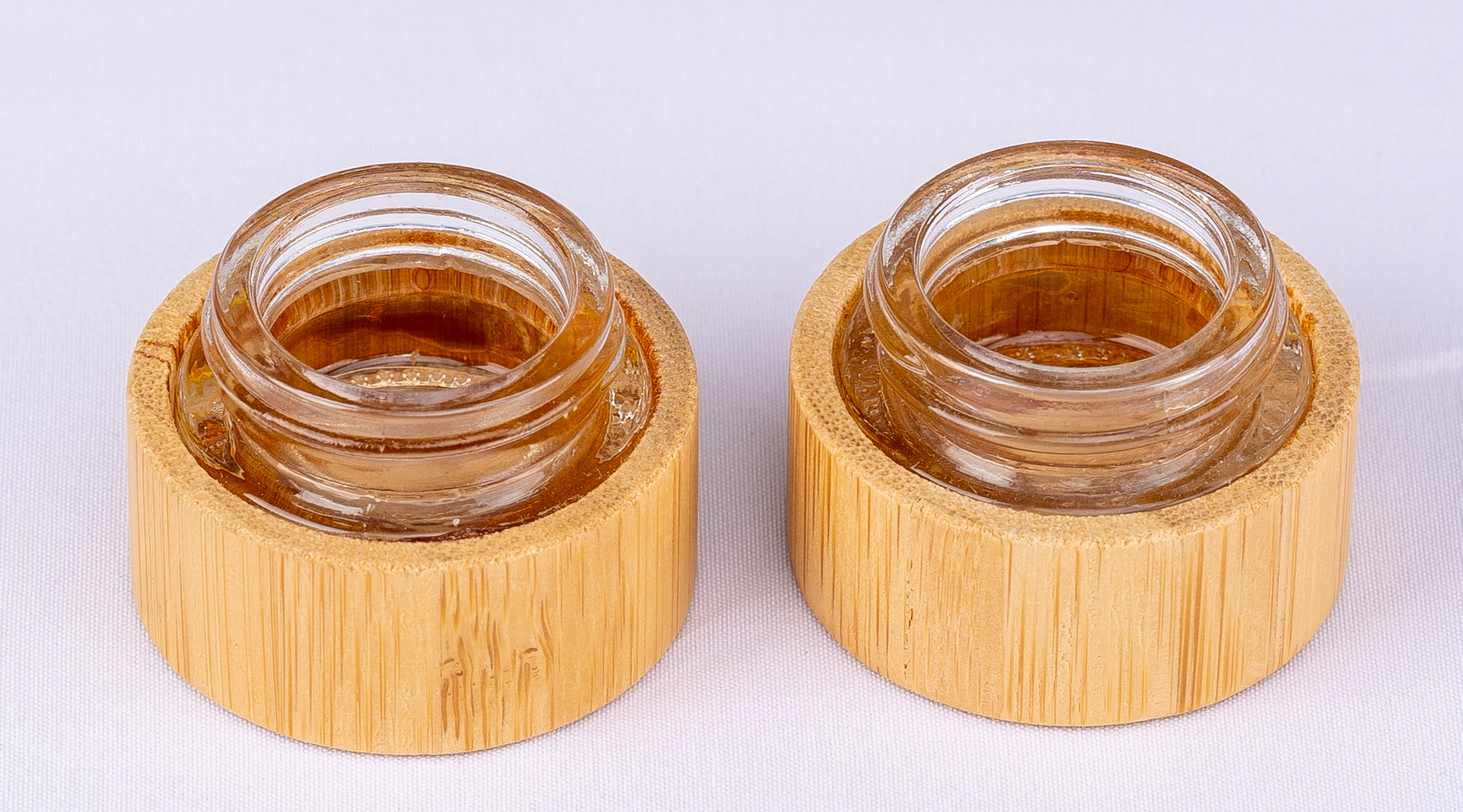 5g hot sale cosmetic cream container glass inner bamboo jar