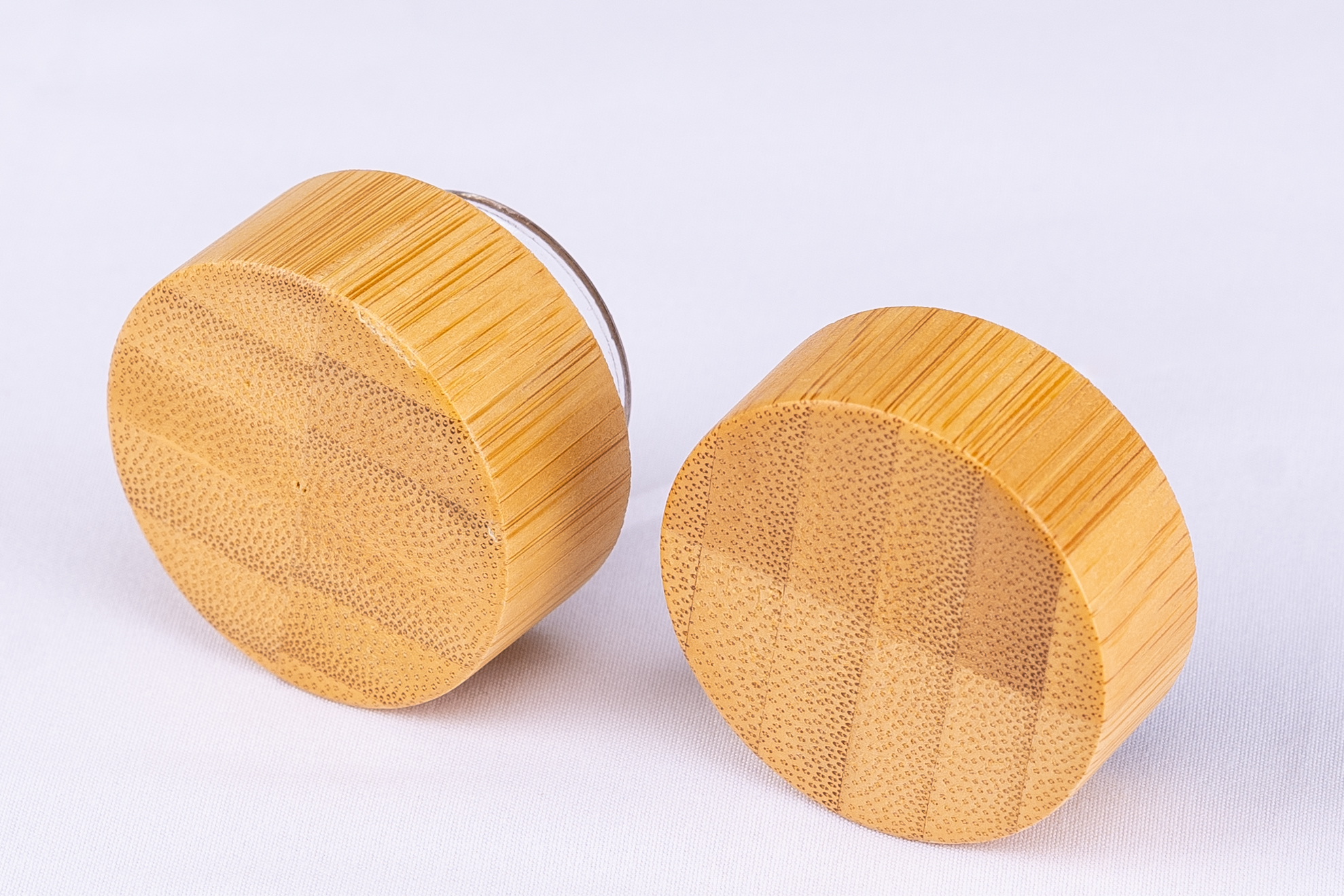 5g hot sale cosmetic cream container glass inner bamboo jar