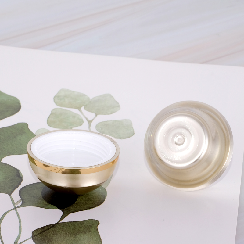 5g in stock Luxury Ready to ship gold Fashion Design Plastic Container Acrylic Cream Jar for cosmetic packaging