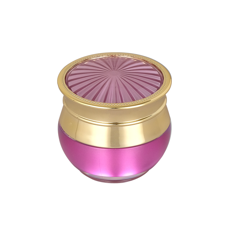 5g in stock Luxury Ready to ship purple Fashion Design Plastic Cosmetic Container Acrylic Cream Jar