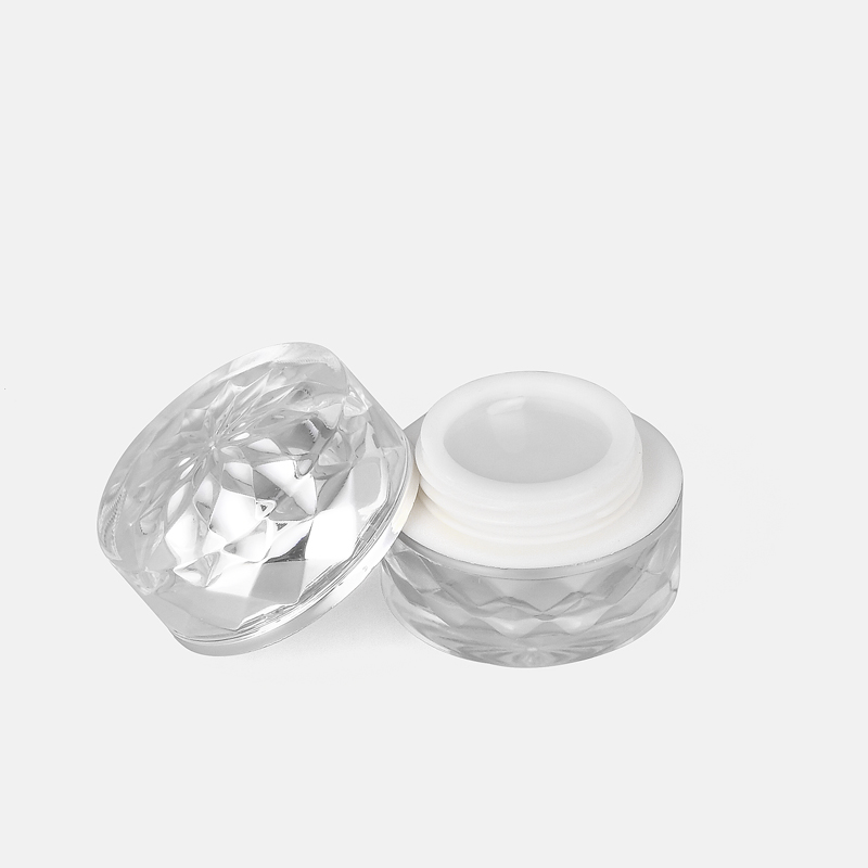 5g in stock Luxury Ready to ship silver Fashion Design Plastic Container Acrylic Cream Jar for cosmetic packaging