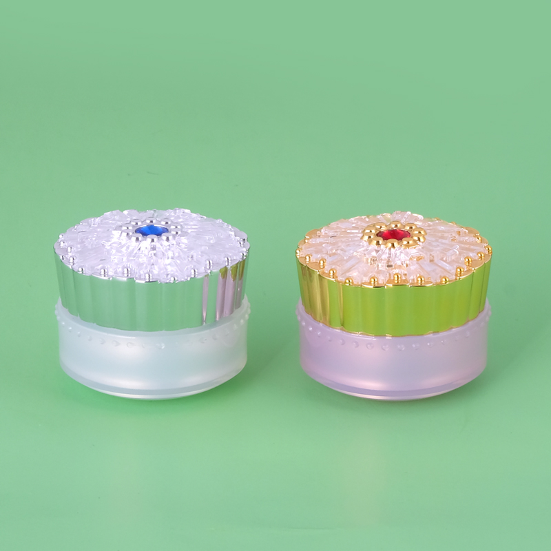 5g in stock Luxury Ready to ship silver Fashion Design Plastic Cosmetic Container Acrylic Cream Jar