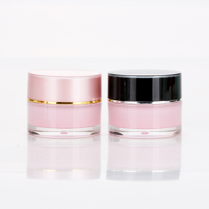 5g lovely pink acrylic face care cream nail polish jar custom color cosmetic container for uv gel