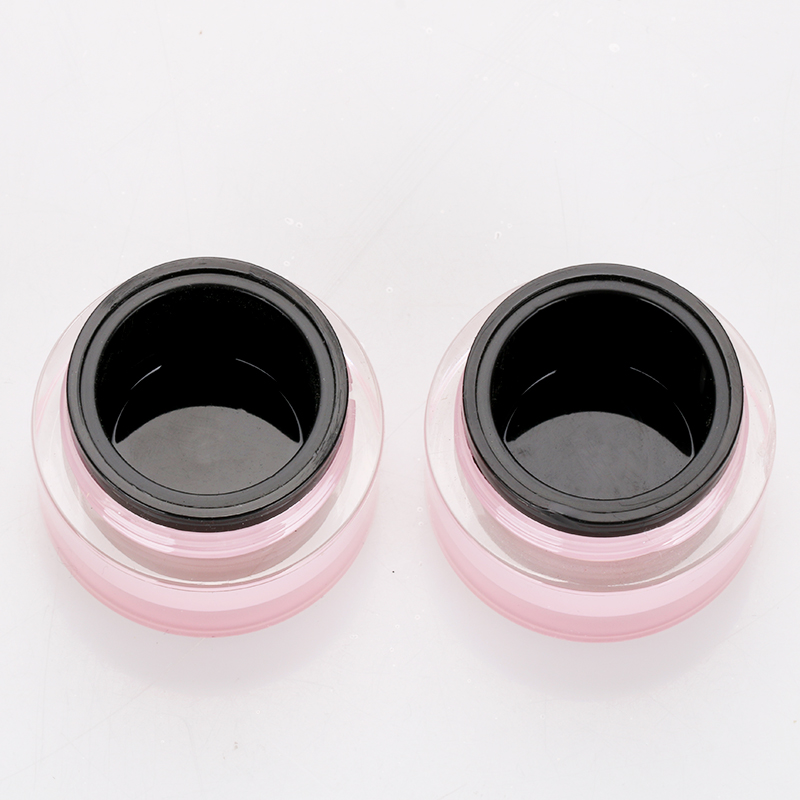 5g lovely pink acrylic face care cream nail polish jar custom color cosmetic container for uv gel
