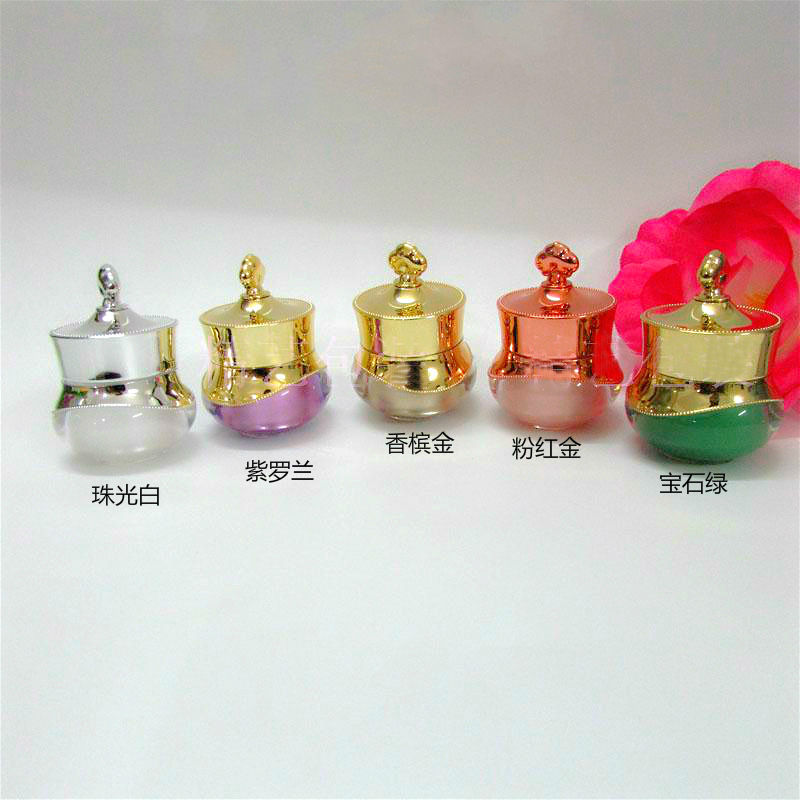 5g luxury crown shape acrylic eye cream jar, UV coating cap