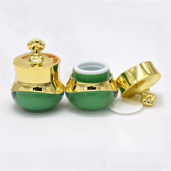 5g luxury crown shape acrylic eye cream jar, UV coating cap