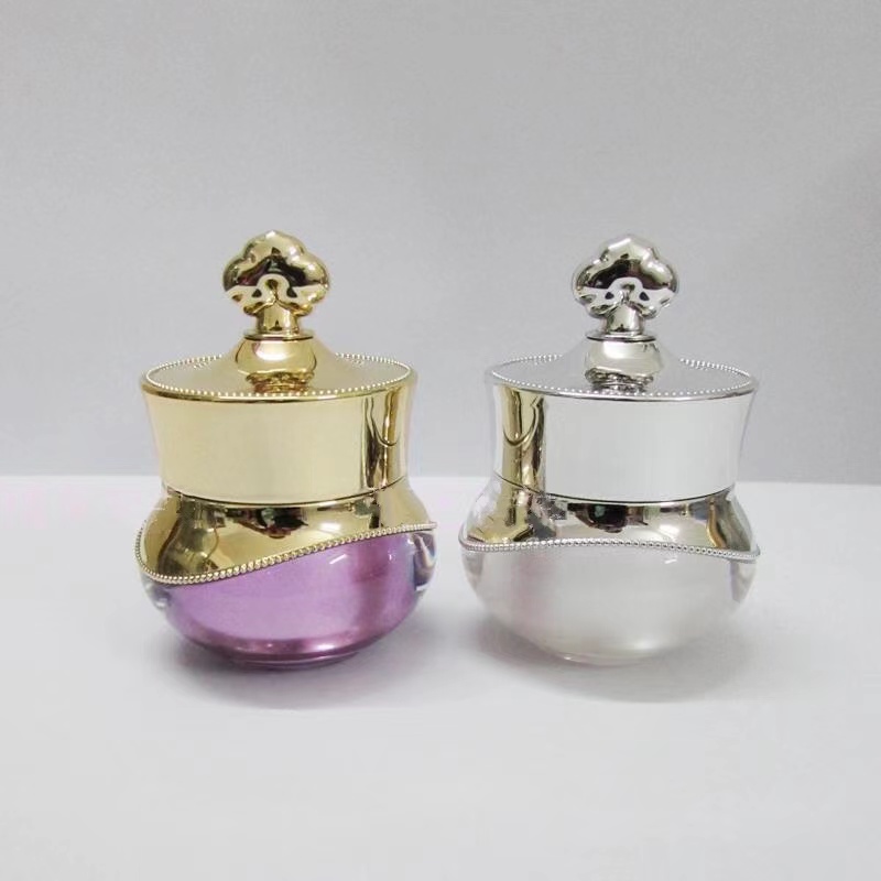 5g luxury crown shape acrylic eye cream jar, UV coating cap