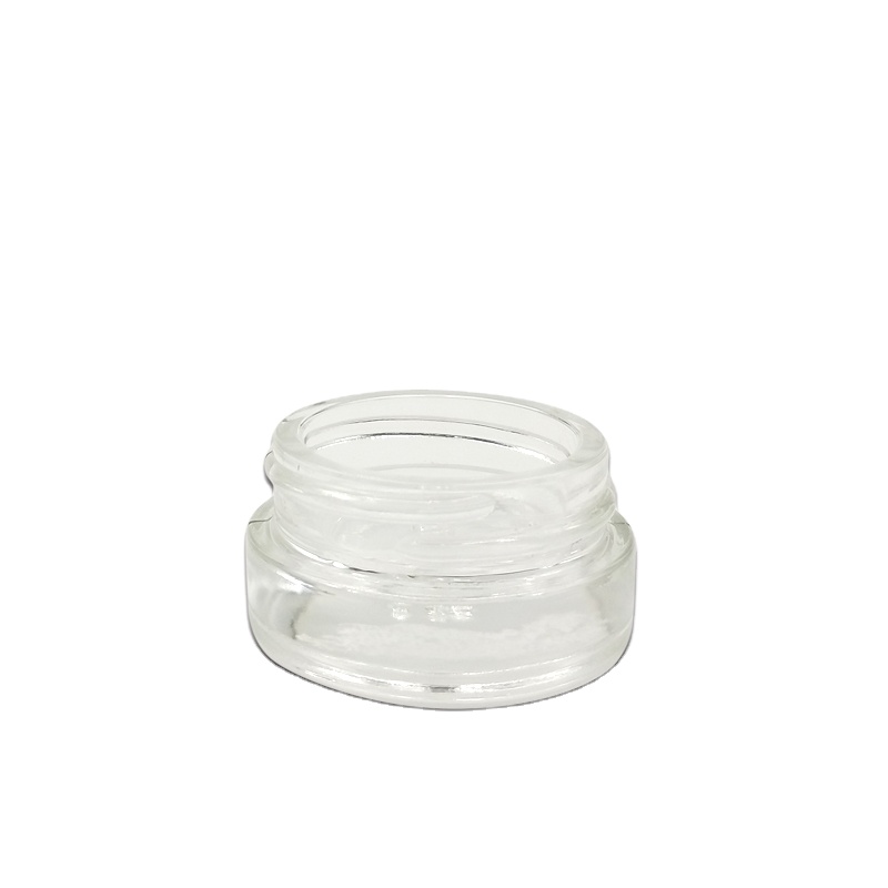 5g mini Glass Cream Jar with Rose Gold Screw Lid For Free Sample