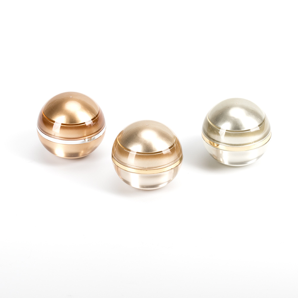 5g mini gold jar empty cosmetic plastic jars cream jar for skincare ball lip balm container