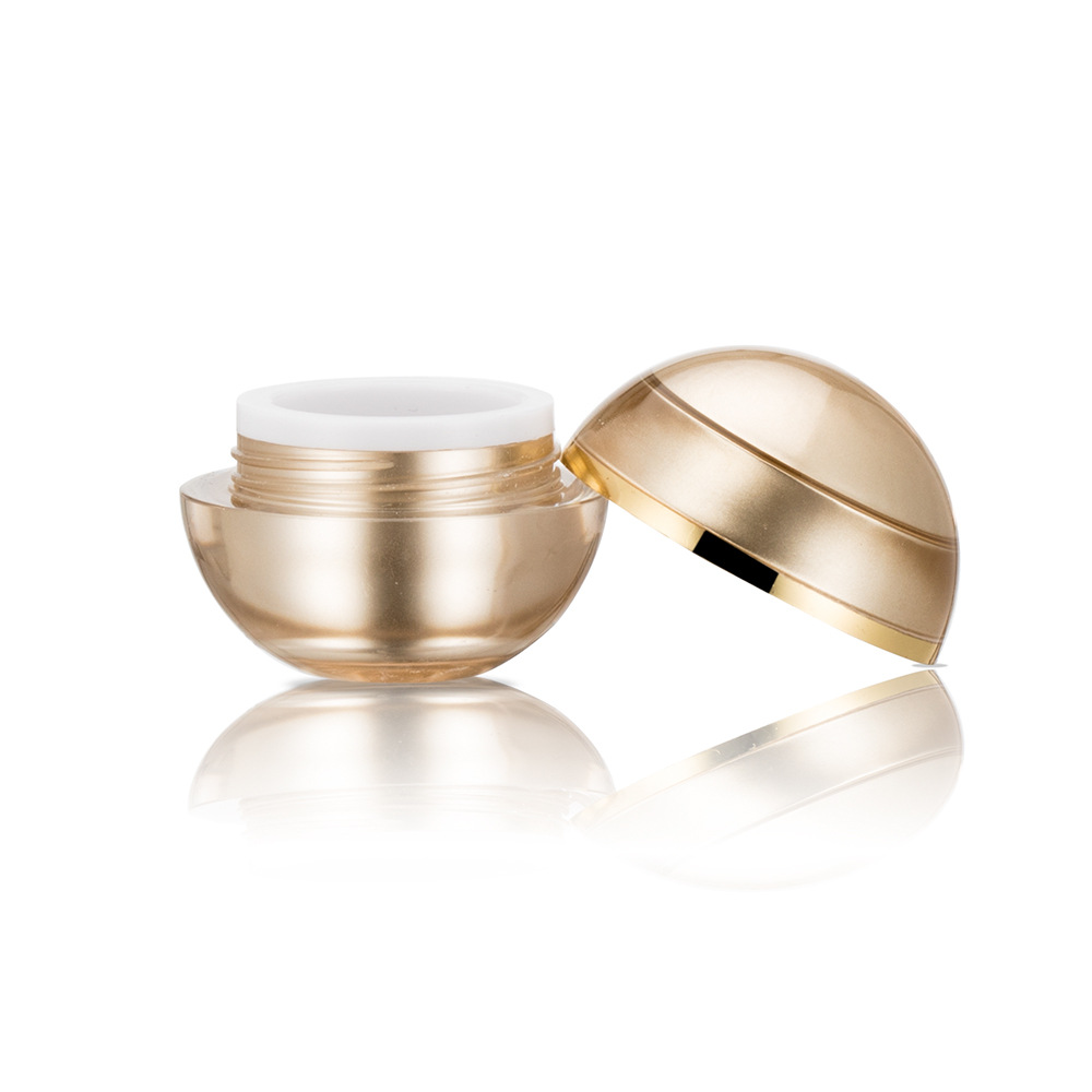 5g mini gold jar empty cosmetic plastic jars cream jar for skincare ball lip balm container