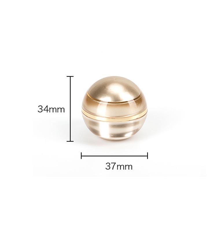 5g mini gold jar empty cosmetic plastic jars cream jar for skincare ball lip balm container