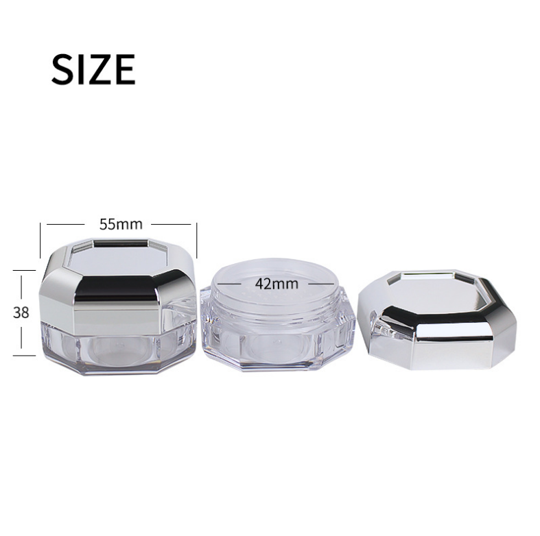 5g mini octagonal thick-walled powder compact with inner sieve texture honey powder empty box packaging material