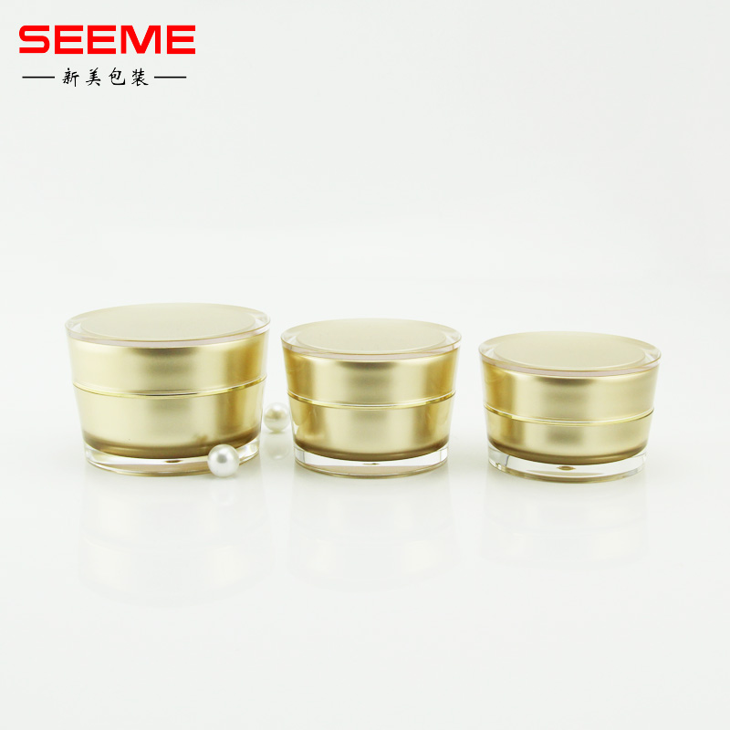 5g mini plastic cosmetic jar blue acrylic cream container tapered shape jar sample jar