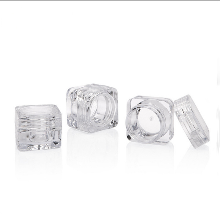 5g mini square clear plastic acrylic jars for eyecream