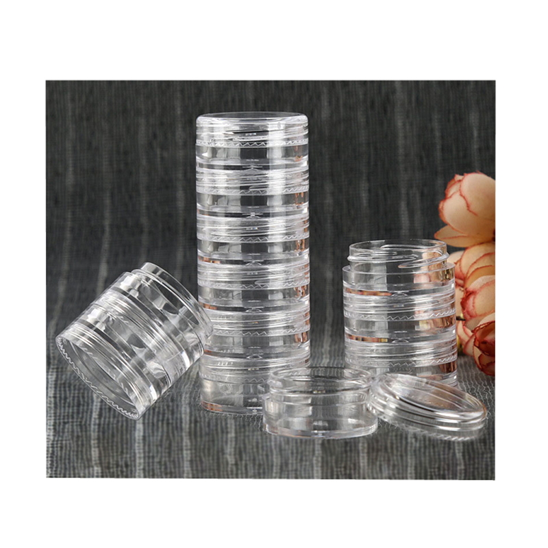 5g multi-layer 6 layers plastic conjoined PS cream jar, 5g 1-6 layer glitter powder eye shadow container box