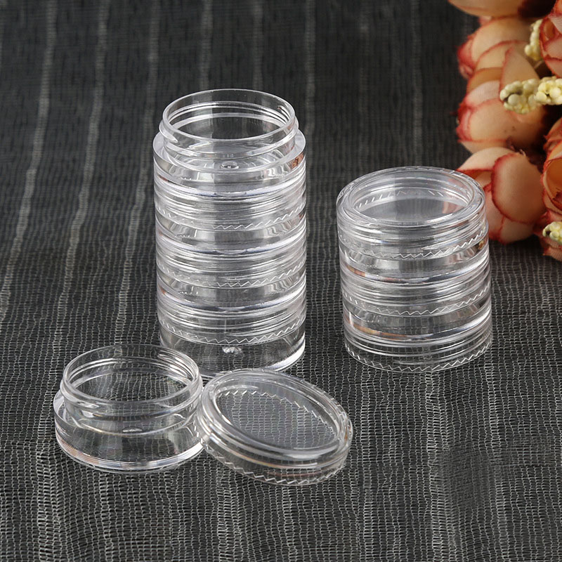 5g multi-layer 6 layers plastic conjoined PS cream jar, 5g 1-6 layer glitter powder eye shadow container box