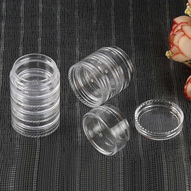 5g multi-layer 6 layers plastic conjoined PS cream jar, 5g 1-6 layer glitter powder eye shadow container box