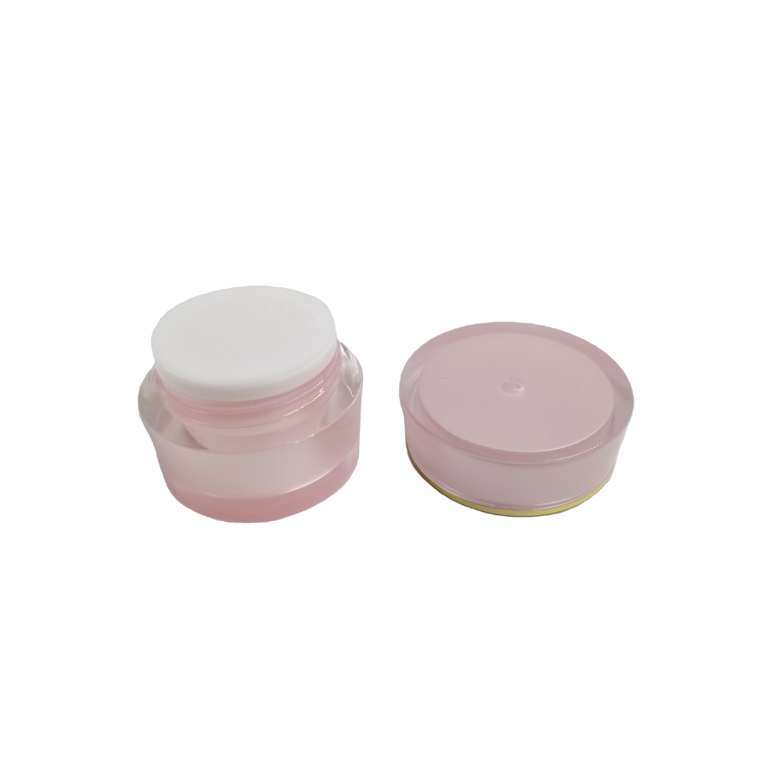 5g pink Acrylic cosmetic cream jar Travel cosmetic jar set